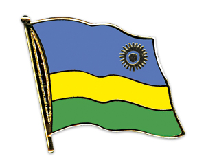 Flag Pins (swinging): Rwanda