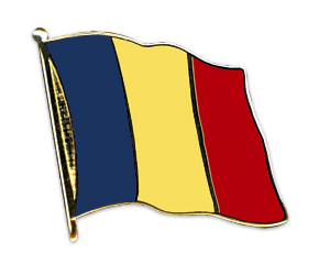 Fahnen-Pins (geschwungen): Rumänien