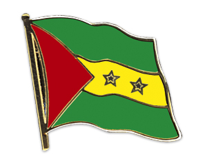 Fahnen-Pins (geschwungen): Sao Tome und Principe