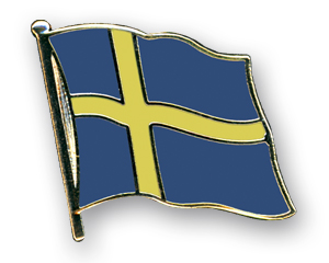 Fahnen-Pins (geschwungen): Schweden