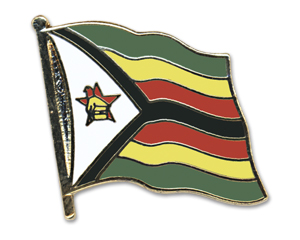 Fahnen-Pins (geschwungen): Simbabwe