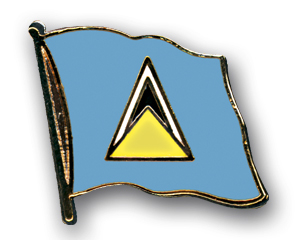 Flag Pins (swinging): St. Lucia