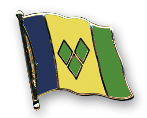Fahnen-Pins (geschwungen): St. Vincent und die Grenadinen