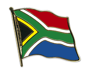 Fahnen-Pins (geschwungen): Südafrika