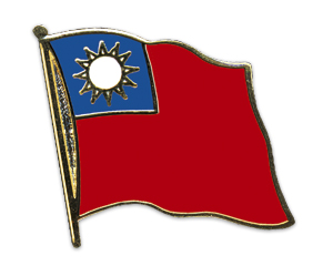 Fahnen-Pins (geschwungen): Taiwan