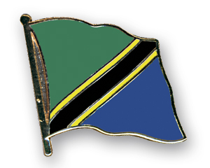 Flag Pins (swinging): Tanzania