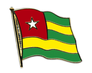 Fahnen-Pins (geschwungen): Togo
