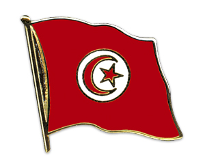 Fahnen-Pins (geschwungen): Tunesien