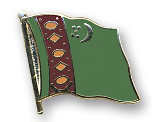 Fahnen-Pins (geschwungen): Turkmenistan