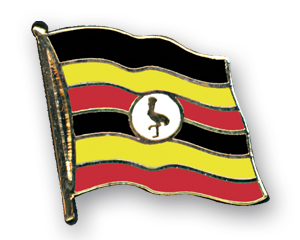 Fahnen-Pins (geschwungen): Uganda