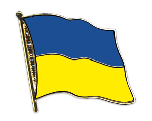 Fahnen-Pins (geschwungen): Ukraine