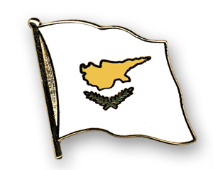 Fahnen-Pins (geschwungen): Zypern