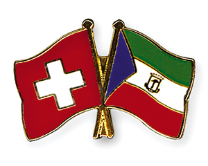 Crossed Flag Pins: Switzerland-Equatorial Guinea