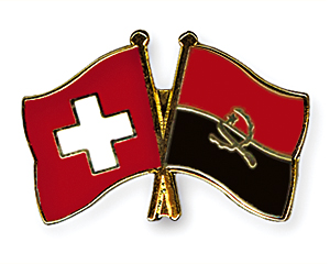 Crossed Flag Pins: Switzerland-Angola