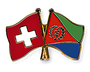 Crossed Flag Pins: Switzerland-Eritrea
