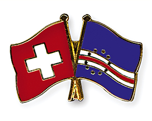 Crossed Flag Pins: Switzerland-Cape Verde