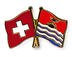 Crossed Flag Pins: Switzerland-Kiribati