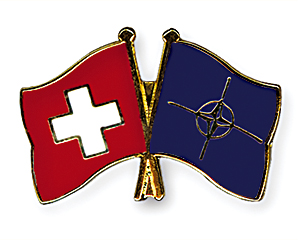 Crossed Flag Pins: Switzerland-NATO