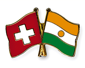 Crossed Flag Pins: Switzerland-Niger