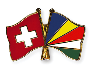 Crossed Flag Pins: Switzerland-Seychelles