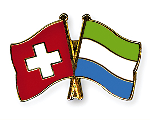 Crossed Flag Pins: Switzerland-Sierra Leone