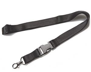 Lanyards 20 mm mit KSV + SV schwarz