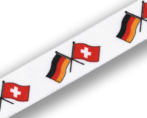 Crossed Flag Lanyards: Germany-Switzerland