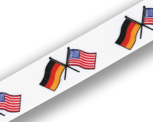 Crossed Flag Lanyards: Germany-USA