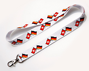 Crossed Flag Lanyards: Switzerland-Germany