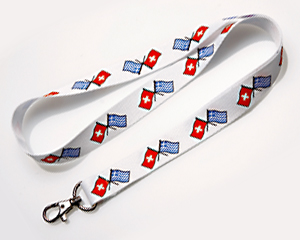 Crossed Flag Lanyards: Switzerland-Greece