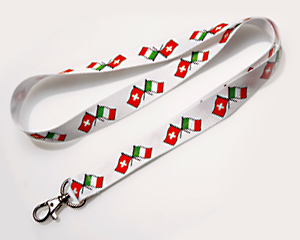 Crossed Flag Lanyards: Switzerland-Italy