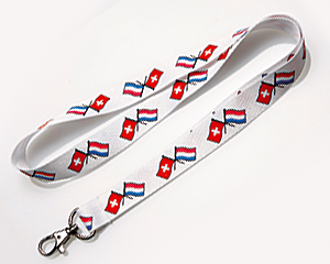 Crossed Flag Lanyards: Switzerland-Netherlands