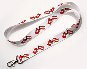 Crossed Flag Lanyards: Switzerland-Austria