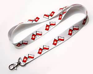 Crossed Flag Lanyards: Switzerland-Poland