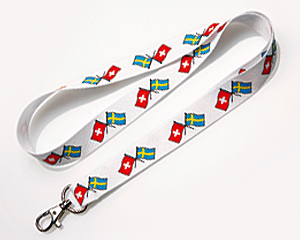 Crossed Flag Lanyards: Switzerland-Sweden