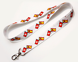 Crossed Flag Lanyards: Switzerland-Spain