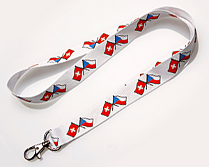 Crossed Flag Lanyards: Switzerland-Czech Republic