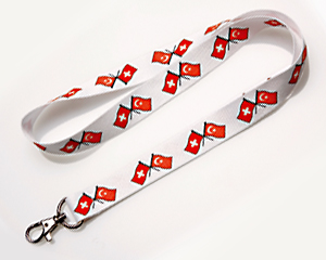 Crossed Flag Lanyards: Switzerland-Turkey