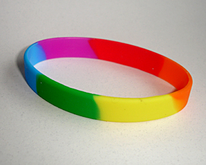 Silikonarmband Regenbogen