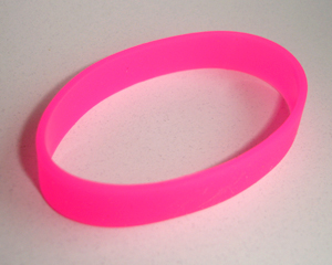 Silikonarmband neon-pink