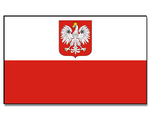 Flags Poland with Eagle 30 x 45