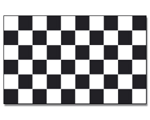 Flag checkered black & white 90 x 150